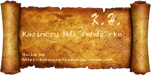 Kazinczy Hófehérke névjegykártya